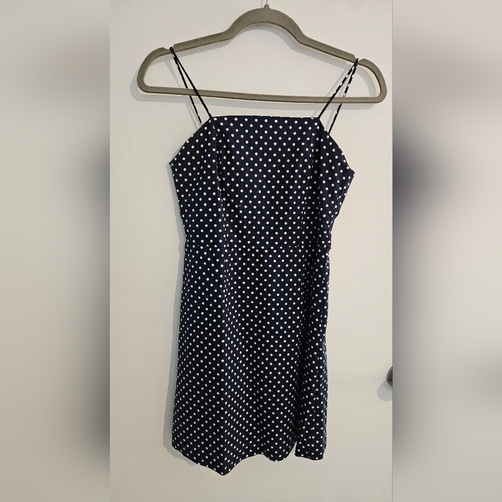 She + Sky Navy and White Dress